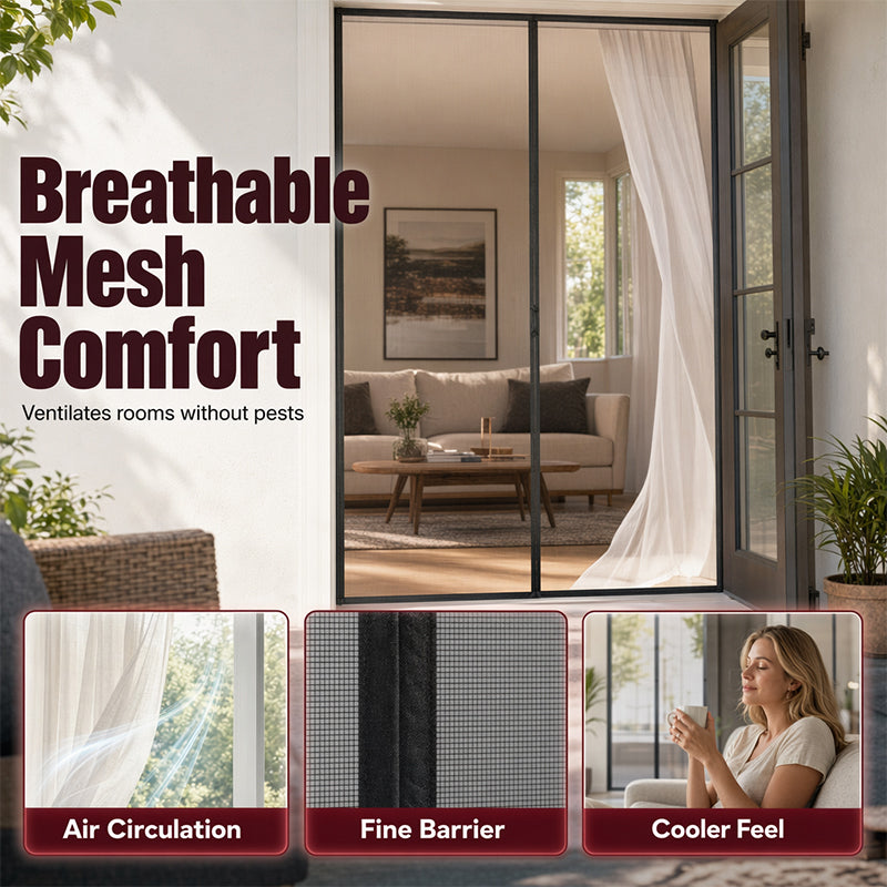 🔥Limited time 50% off！🦟Block all mosquitoes and insects！🚪Hands-Free Magnetic Screen Door