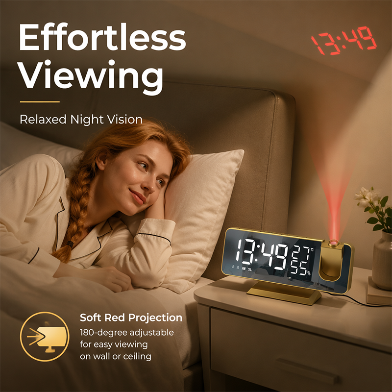 Smart Radio Projection Clock Dual Alarm