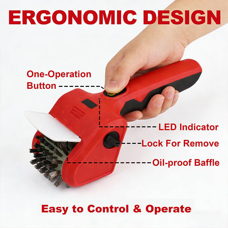 🔥Electric Grill Cleaner with Rotating Steel Brush