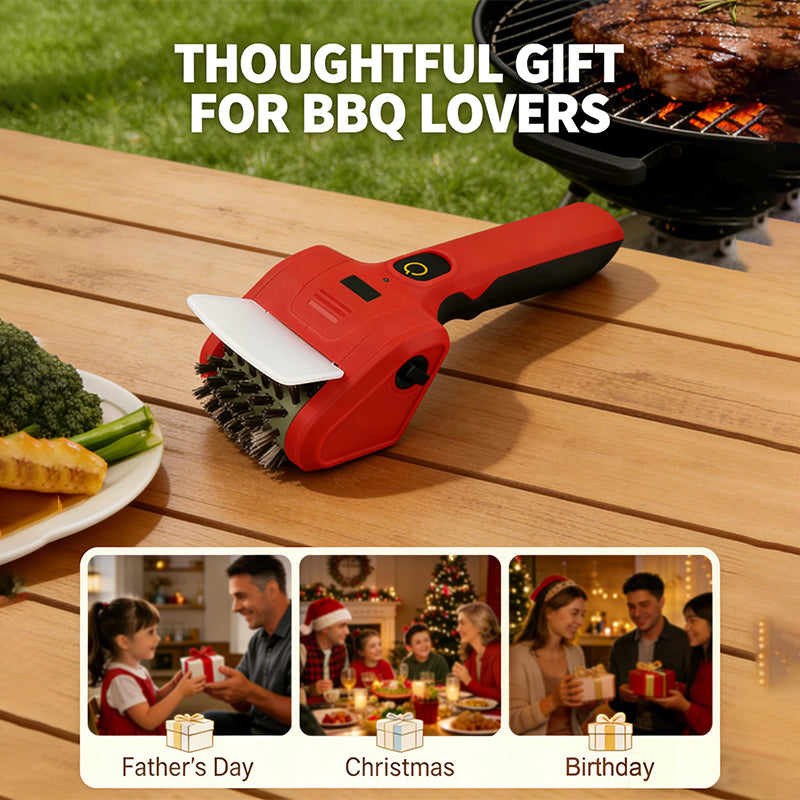 🔥Electric Grill Cleaner with Rotating Steel Brush
