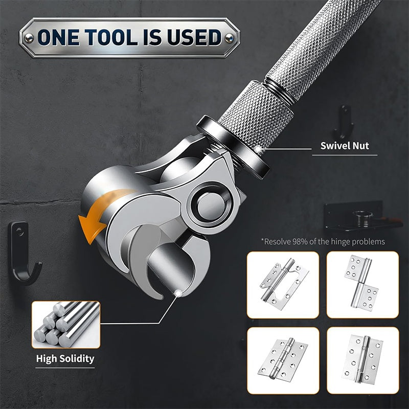 🎉 Hot Sale 50% OFF 🔧 Universal Stainless Steel Adjustable Door Hinge Wrench Repair Tool ✨