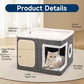 🐱 50% OFF NOW! 🏠 Foldable 2-in-1 Cat Cube House – Dual-level, scratch pad & comfy – Space-saving & portable for cats 🐾