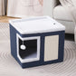 🐱 50% OFF NOW! 🏠 Foldable 2-in-1 Cat Cube House – Dual-level, scratch pad & comfy – Space-saving & portable for cats 🐾