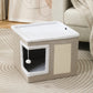 🐱 50% OFF NOW! 🏠 Foldable 2-in-1 Cat Cube House – Dual-level, scratch pad & comfy – Space-saving & portable for cats 🐾