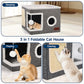 🐱 50% OFF NOW! 🏠 Foldable 2-in-1 Cat Cube House – Dual-level, scratch pad & comfy – Space-saving & portable for cats 🐾