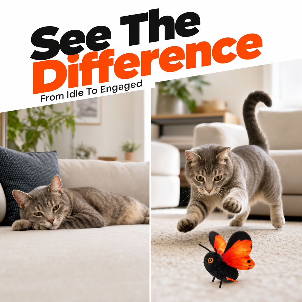 🦋🐱 Smart Sensing Flapping Butterfly Toy – 50% OFF! Motion-activated, realistic flight, interactive fun – keeps your cat engaged for hours. 🔥✨