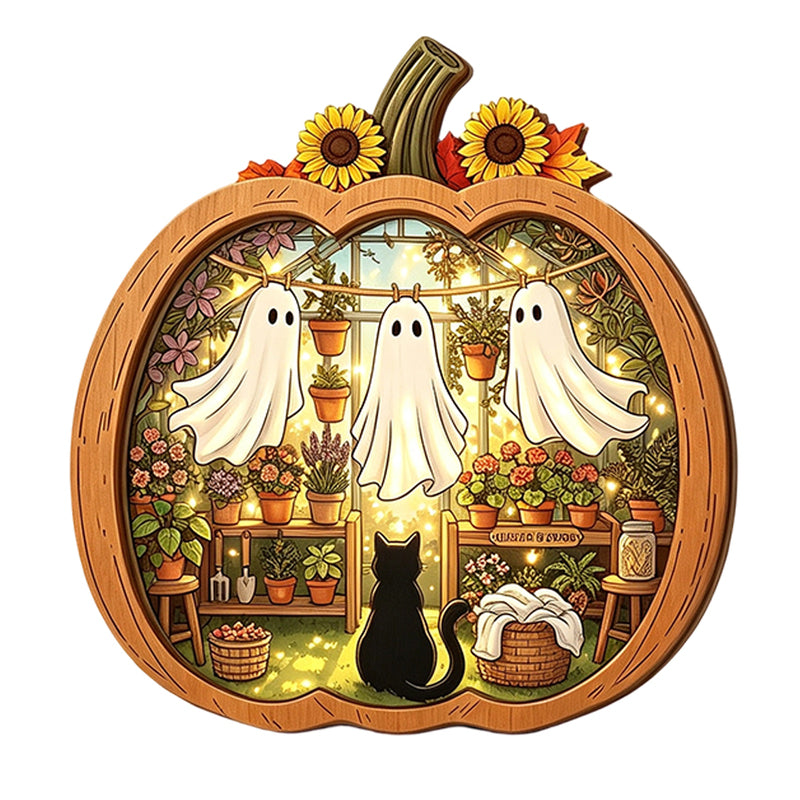 🔥While Supplies Last 50% OFF!🎉 Halloween Wooden Pumpkin Tabletop Decor