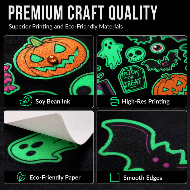 🎃💡 Light Up Your Halloween Look! Glow-in-the-Dark Temporary Tattoos | Waterproof & Fun Party Accessories