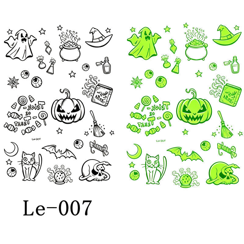 🎃💡 Light Up Your Halloween Look! Glow-in-the-Dark Temporary Tattoos | Waterproof & Fun Party Accessories