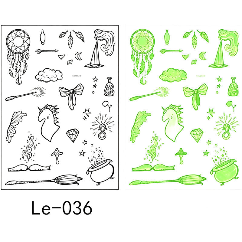 🎃💡 Light Up Your Halloween Look! Glow-in-the-Dark Temporary Tattoos | Waterproof & Fun Party Accessories