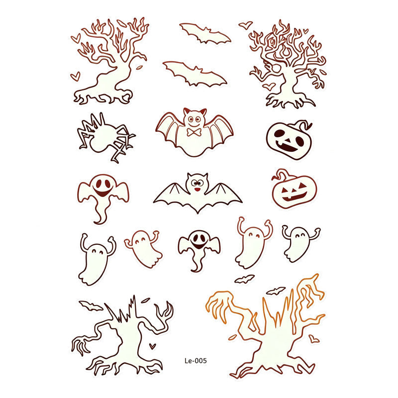 🎃💡 Light Up Your Halloween Look! Glow-in-the-Dark Temporary Tattoos | Waterproof & Fun Party Accessories