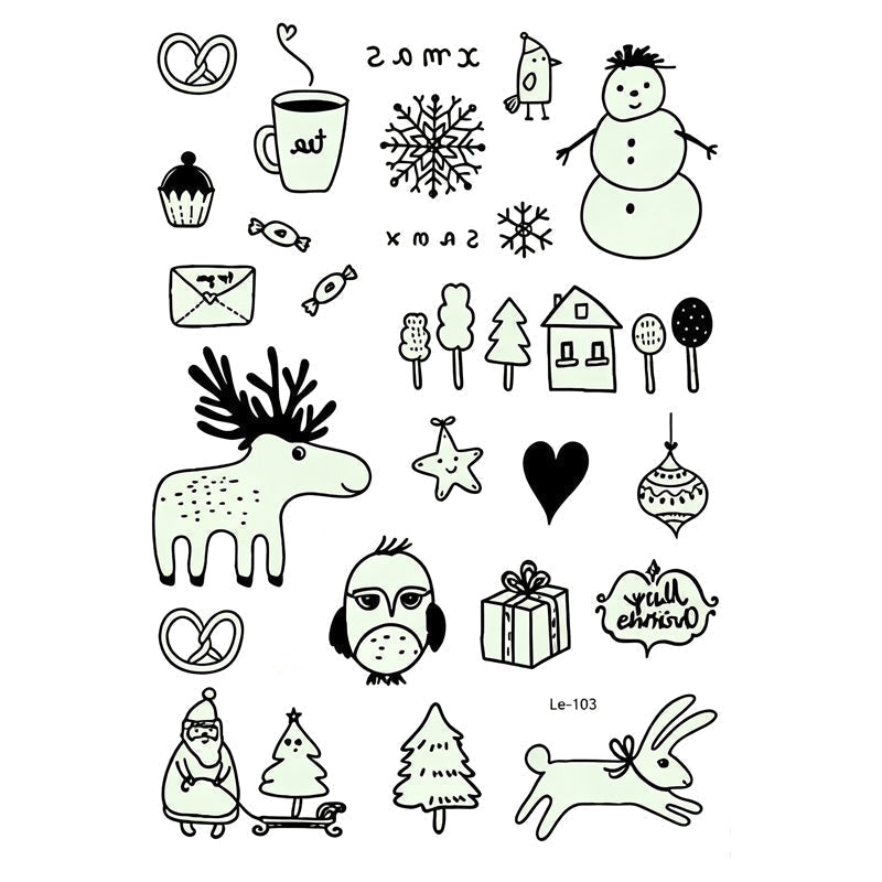 🎃💡 Light Up Your Halloween Look! Glow-in-the-Dark Temporary Tattoos | Waterproof & Fun Party Accessories