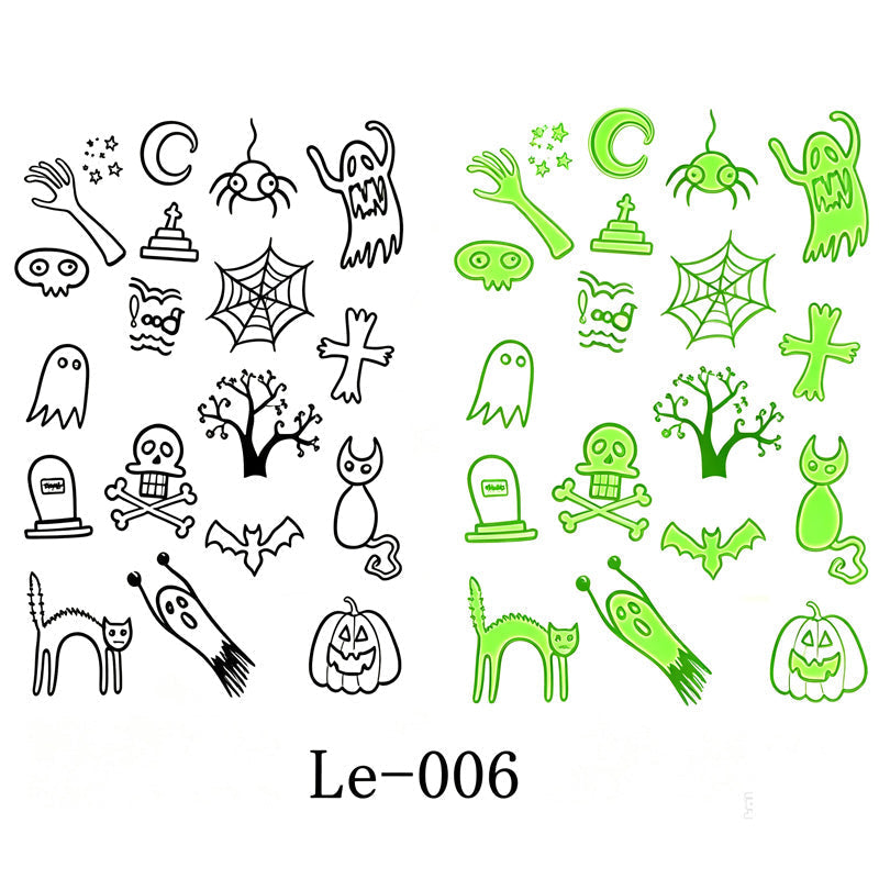 🎃💡 Light Up Your Halloween Look! Glow-in-the-Dark Temporary Tattoos | Waterproof & Fun Party Accessories