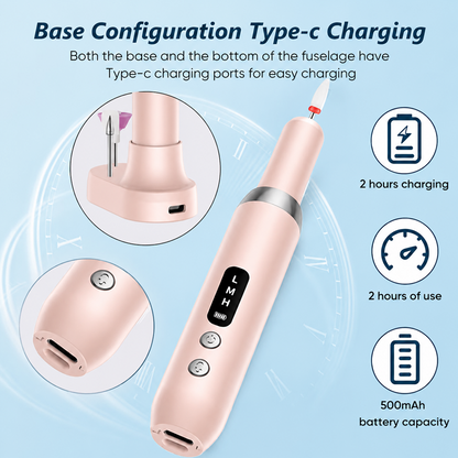⏰ 50% OFF💅🔋 Cordless Electric Nail Drill Machine with Charging Base – Professional Manicure at Home! | Portable, Rechargeable & Ready Anytime ✨