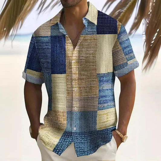 👔Men's Contrast Color Pattern Shirt