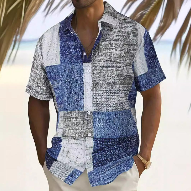 👔Men's Contrast Color Pattern Shirt