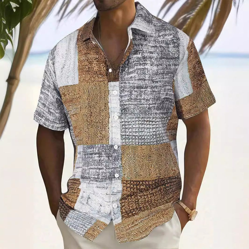 👔Men's Contrast Color Pattern Shirt