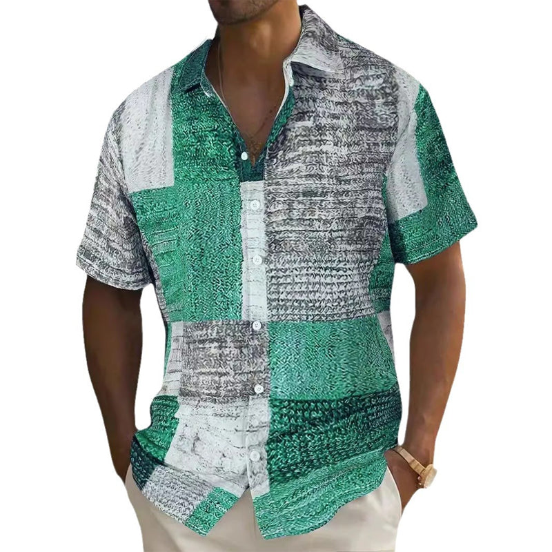 👔Men's Contrast Color Pattern Shirt