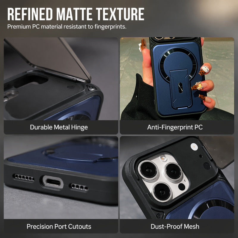 ✨ One Case, Three Upgrades – Magnetic, Flip Lens Cover & No-Bulk Stand. Fits iPhone 13-17. UK Dispatch