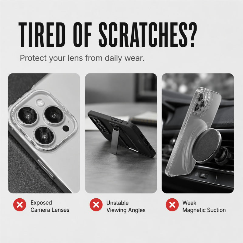 ✨ One Case, Three Upgrades – Magnetic, Flip Lens Cover & No-Bulk Stand. Fits iPhone 13-17. UK Dispatch