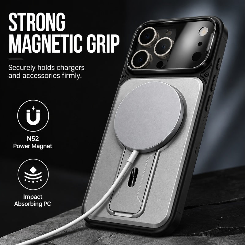 ✨ One Case, Three Upgrades – Magnetic, Flip Lens Cover & No-Bulk Stand. Fits iPhone 13-17. UK Dispatch