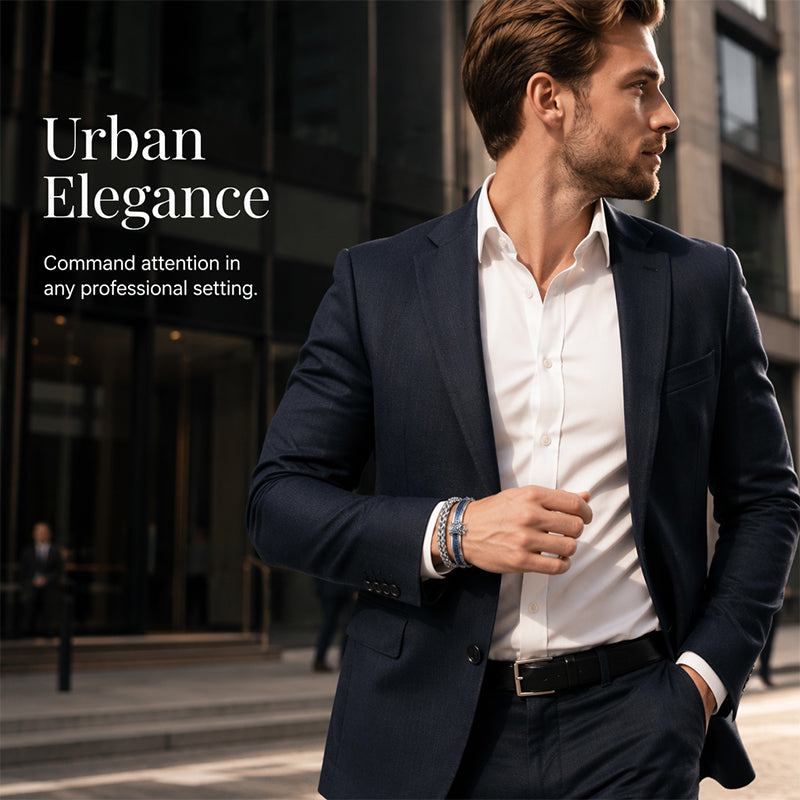 👑 50% OFF! ✨ Men's Stainless Steel Crown Bracelet 3-Piece Set – Hand-Set AAA Zircons, PVD Electroplating & Adjustable 17-21cm Fit – Urban Luxury for Suits & Street Style 💎