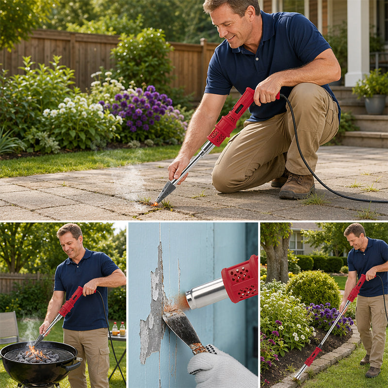 Electric Weed BurnerElectric Weed Burner — High-Temperature Flame (650°C) + Two-Speed Adjustment + Extended Handle