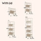Multi-Tier Rolling Storage Cart for Narrow Spaces