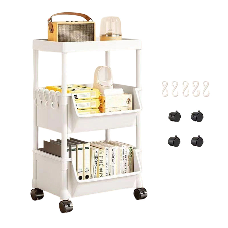 Multi-Tier Rolling Storage Cart for Narrow Spaces