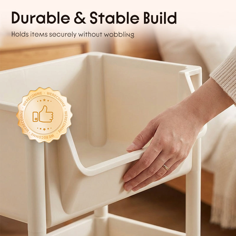 Multi-Tier Rolling Storage Cart for Narrow Spaces