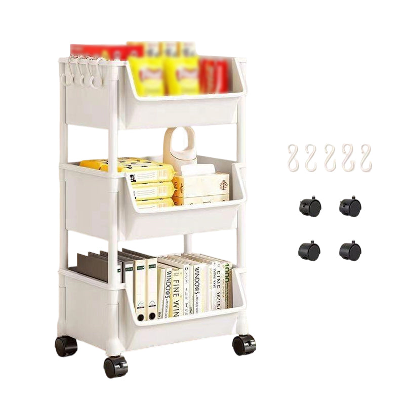 Multi-Tier Rolling Storage Cart for Narrow Spaces