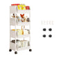 Multi-Tier Rolling Storage Cart for Narrow Spaces