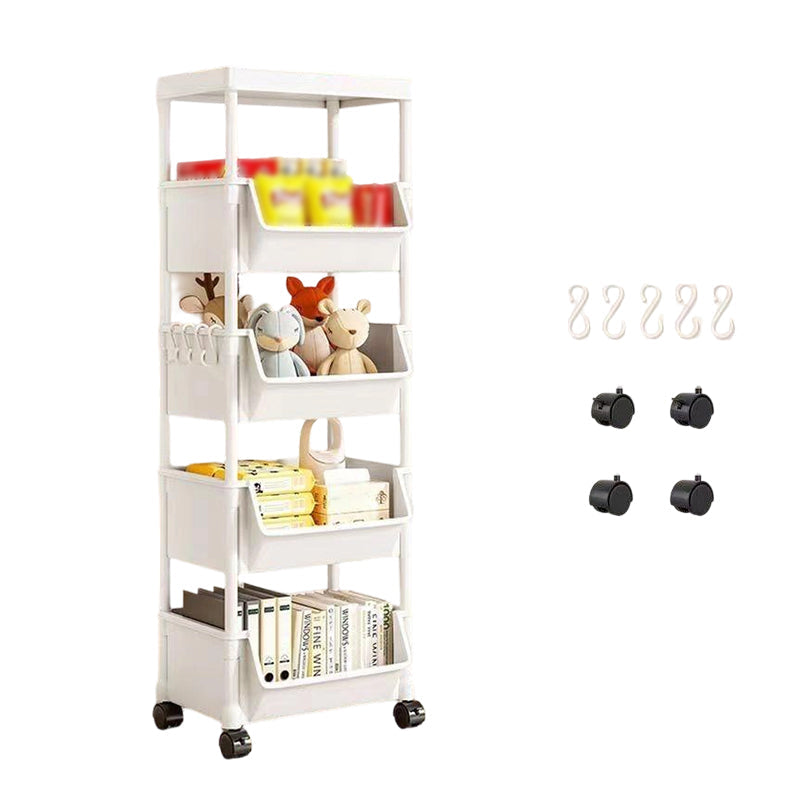 Multi-Tier Rolling Storage Cart for Narrow Spaces