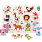 Montessori Wooden Peg Puzzle for Toddlers