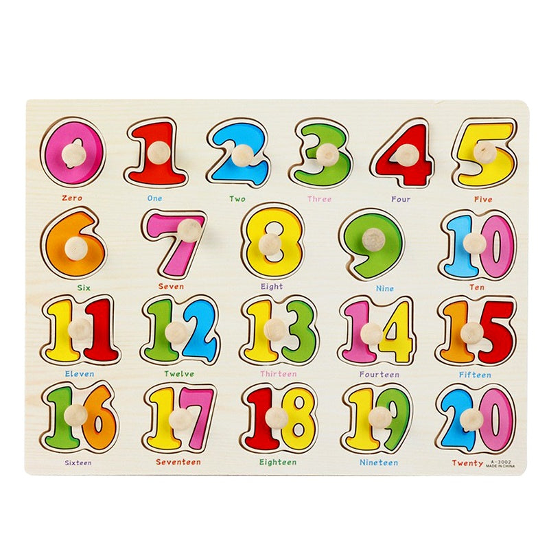 Montessori Wooden Peg Puzzle for Toddlers