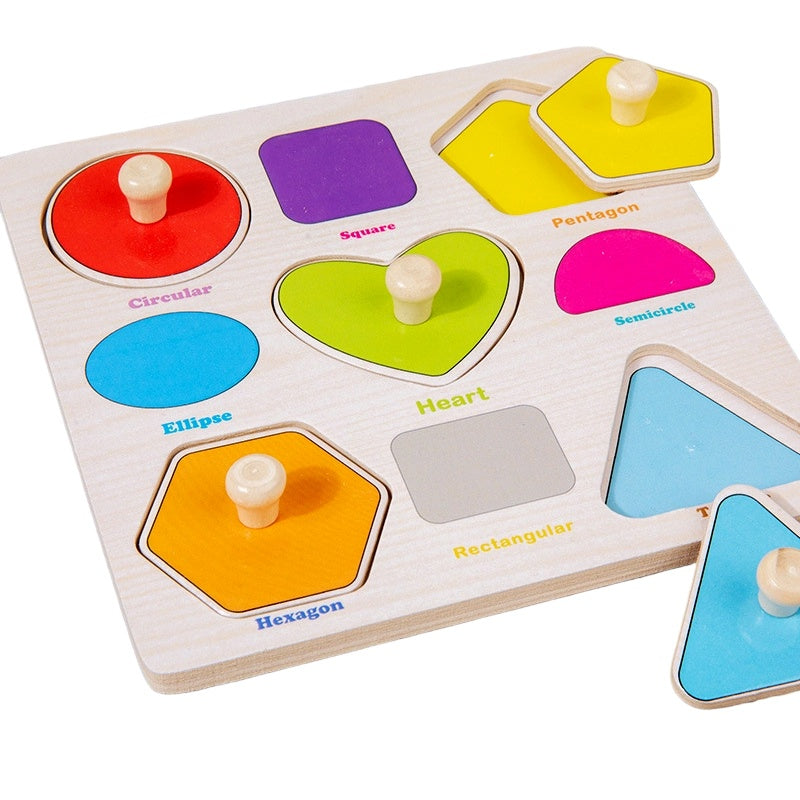Montessori Wooden Peg Puzzle for Toddlers