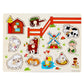 Montessori Wooden Peg Puzzle for Toddlers