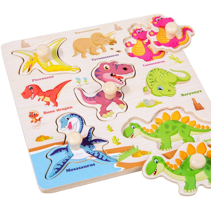 Montessori Wooden Peg Puzzle for Toddlers
