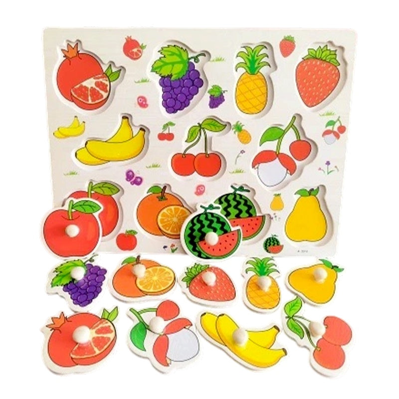 Montessori Wooden Peg Puzzle for Toddlers