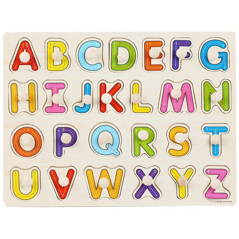 Montessori Wooden Peg Puzzle for Toddlers
