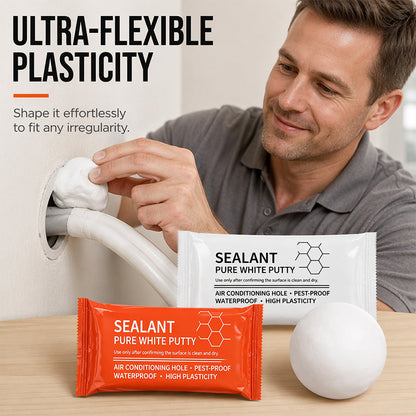 📢📢50% OFF !! ⏰🧱 Waterproof Wall Hole Sealing Clay for Air Conditioner Pipes — 10-Pack Moldable Sealant Putty for Pipe Gaps & Wall Holes | Tool-Free Application