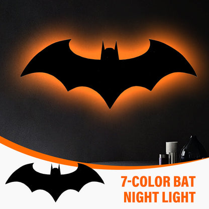 🦇7‑Color Bat Night Light