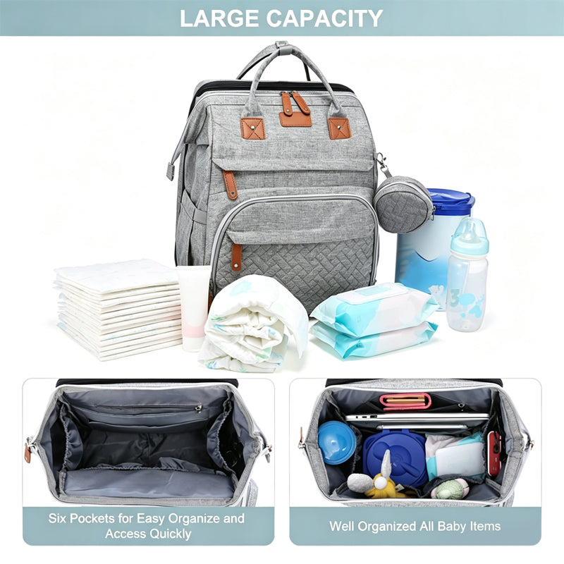 Foldable Diaper Bag with Changing Station
