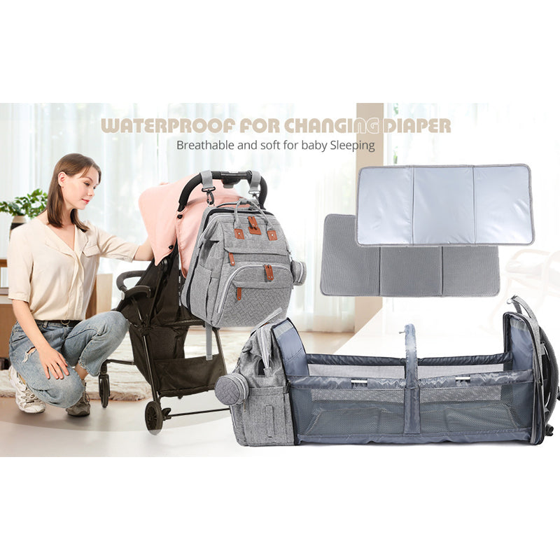 Foldable Diaper Bag with Changing Station