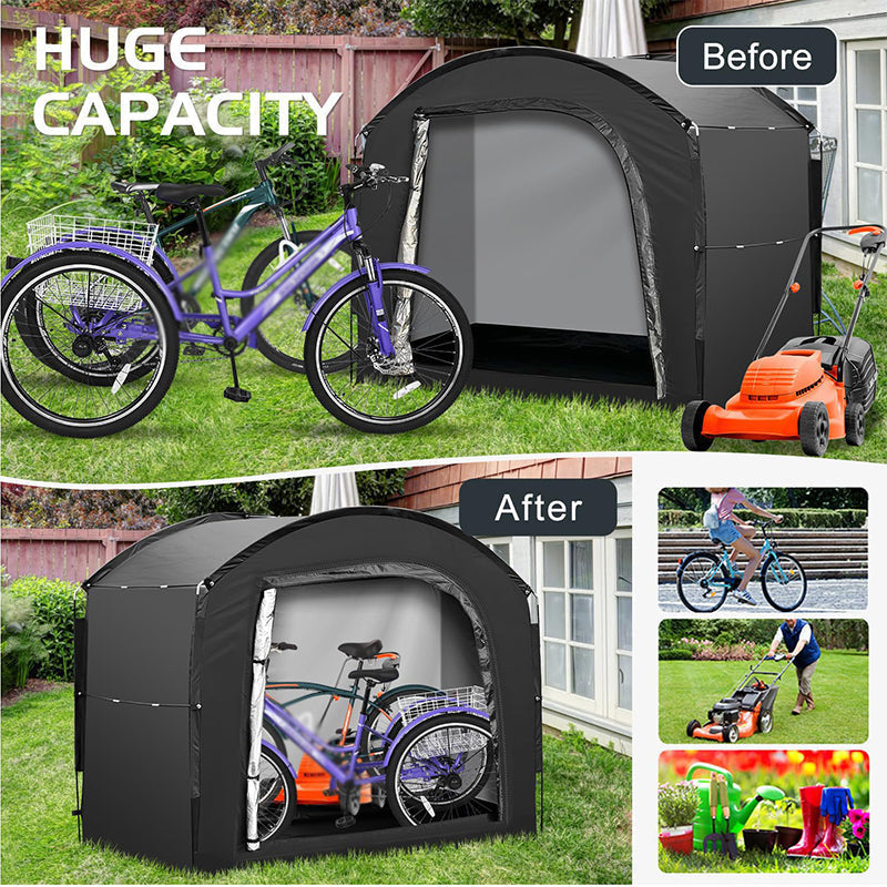 🚲🏠 Outdoor Portable Bike Storage Shed – weather-resistant, spacious, easy assembly – fits bikes, tools & lawn mower. 50% OFF! 🔥💪