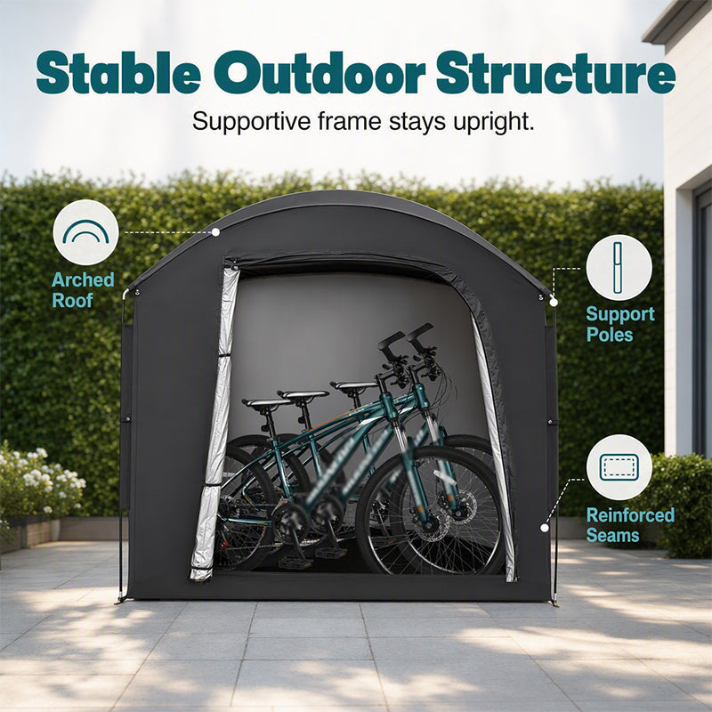 🚲🏠 Outdoor Portable Bike Storage Shed – weather-resistant, spacious, easy assembly – fits bikes, tools & lawn mower. 50% OFF! 🔥💪