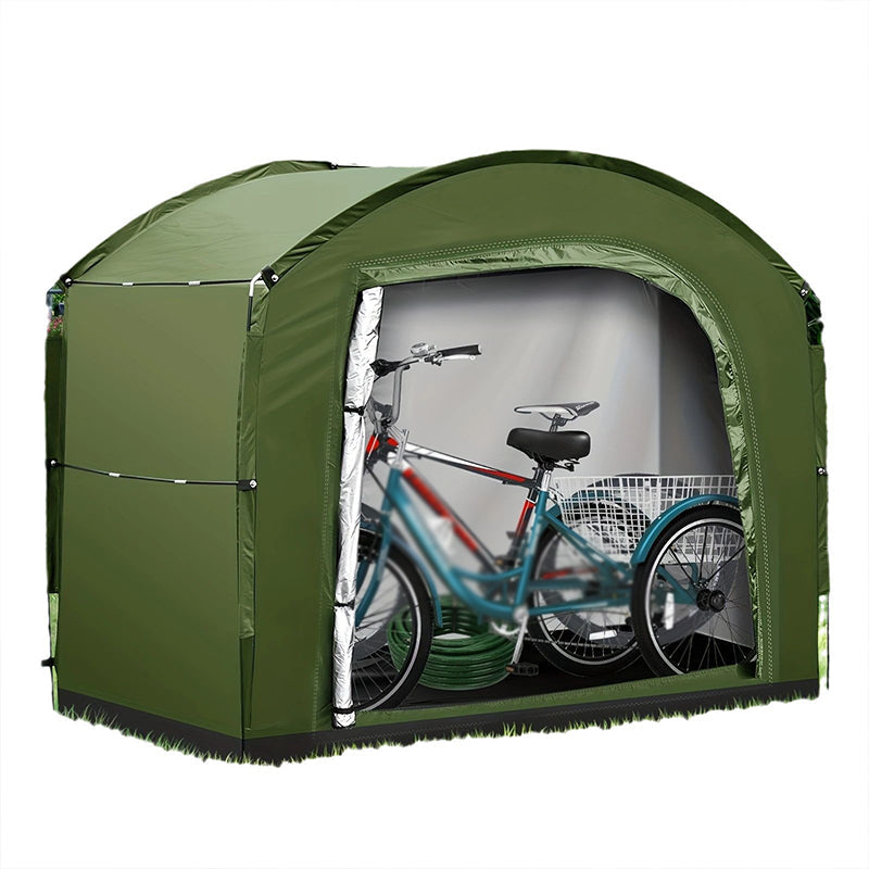 🚲🏠 Outdoor Portable Bike Storage Shed – weather-resistant, spacious, easy assembly – fits bikes, tools & lawn mower. 50% OFF! 🔥💪