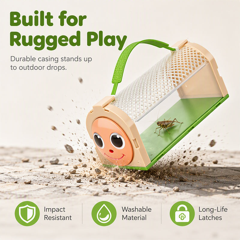 🐞4 Pcs Kids Bug Catcher Set, Includes Cage, Tweezers, Magnifier, Bottle and Bug Clip, Portable Nature Exploration Kit, Educational Outdoor Toy, Science Kit