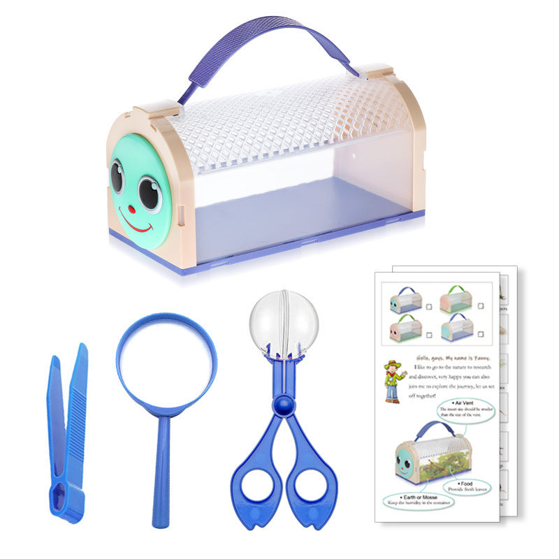 🐞4 Pcs Kids Bug Catcher Set, Includes Cage, Tweezers, Magnifier, Bottle and Bug Clip, Portable Nature Exploration Kit, Educational Outdoor Toy, Science Kit