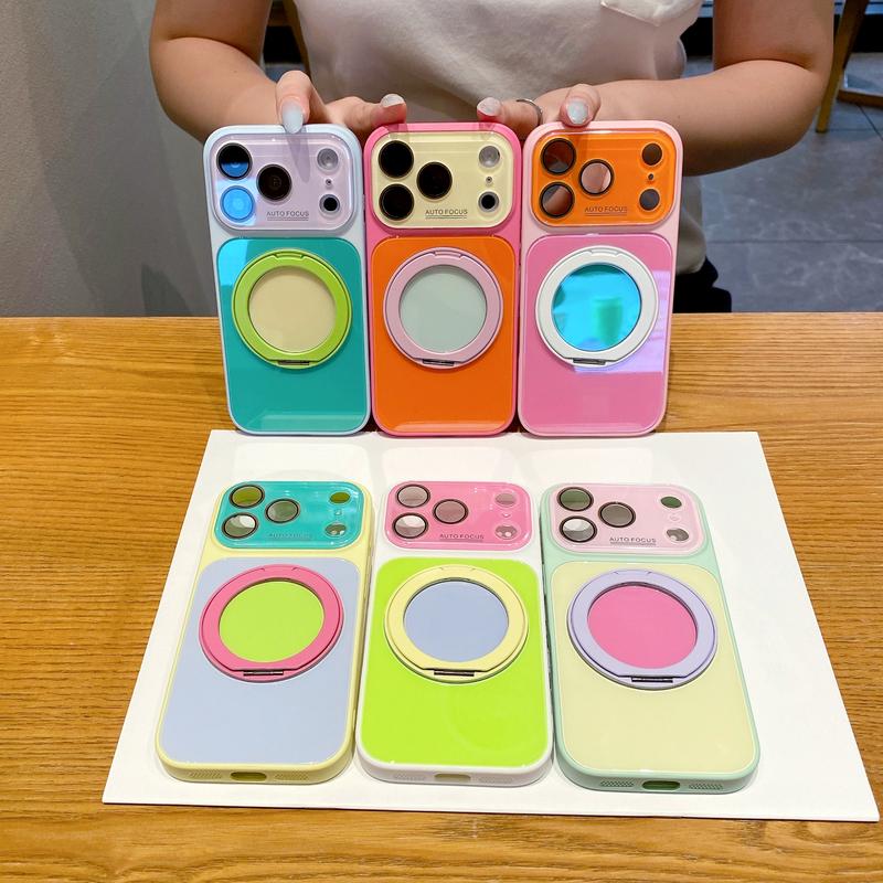 📢📢50% OFF !! ⏰Color Block 360° Rotating Ring Stand Phone Case
